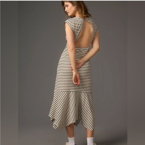 Anthropologie/ Daily Practice striped backless summer dress size S - Picture 1 of 9